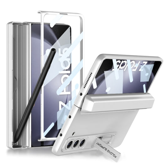 For Samsung Galaxy Z Fold5 GKK Magnetic Full Coverage Phone Flip Case with Pen Box(Silver) - Galaxy Z Fold5 Cases by GKK | Online Shopping UK | buy2fix