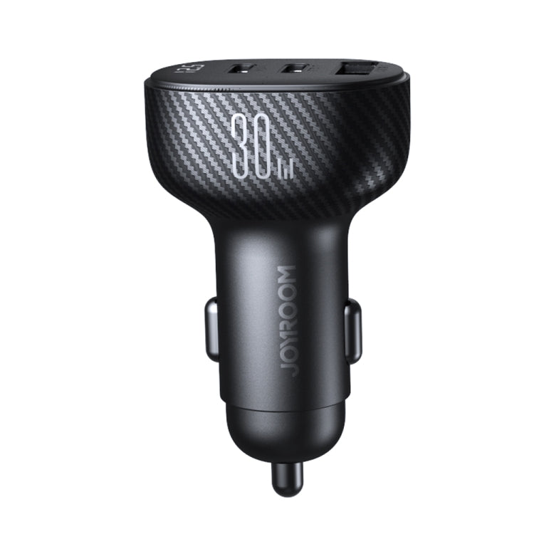 JOYROOM JR-CCD04 30W Dual PD + QC3.0 Ports Digital Display Car Charger(Black) - Car Charger by JOYROOM | Online Shopping UK | buy2fix