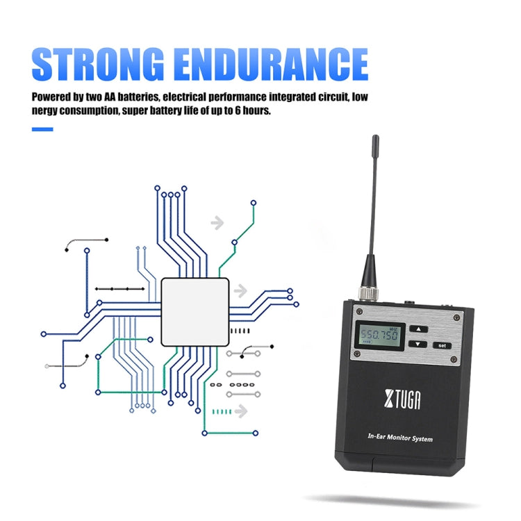 XTUGA  IEM1100 Professional Wireless In Ear Monitor System 5 BodyPacks(AU Plug) - Microphone by XTUGA | Online Shopping UK | buy2fix