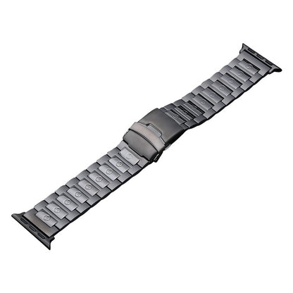 For Apple Watch Series 2 38mm Safety Buckle Titanium Steel Watch Band(Grey) - Watch Bands by buy2fix | Online Shopping UK | buy2fix