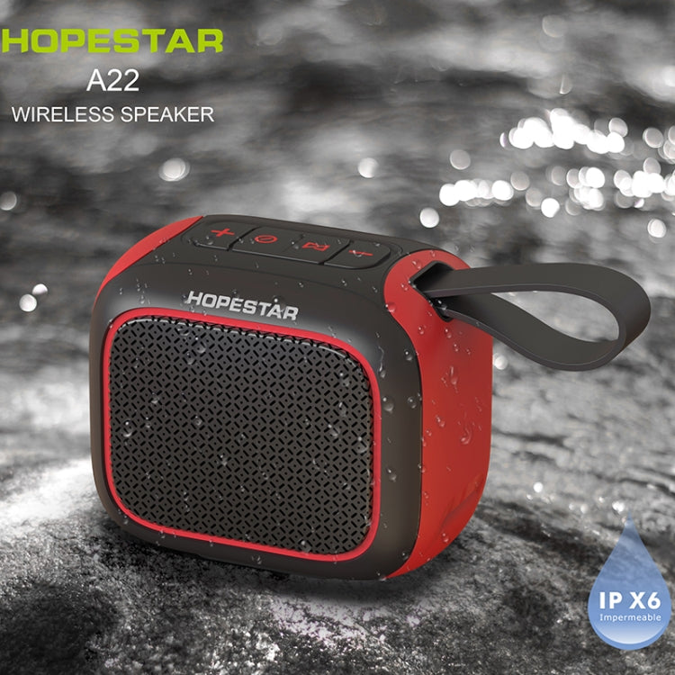 HOPESTAR A22 IPX6 Waterproof Portable Bluetooth Speaker Outdoor Subwoofer(Blue Red) - Mini Speaker by HOPESTAR | Online Shopping UK | buy2fix