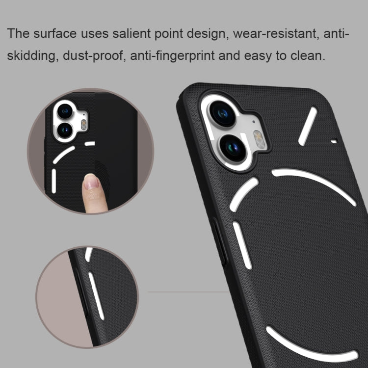 For Nothing Phone 2 NILLKIN Frosted Shield Phone Protective Case(Black) - More Brand by NILLKIN | Online Shopping UK | buy2fix