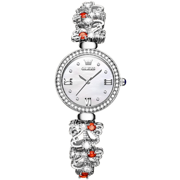 OLEVS 9958 Women Adjustable Drawstring Bracelet Quartz Watch(White + Silver) - Bracelet Watches by OLEVS | Online Shopping UK | buy2fix