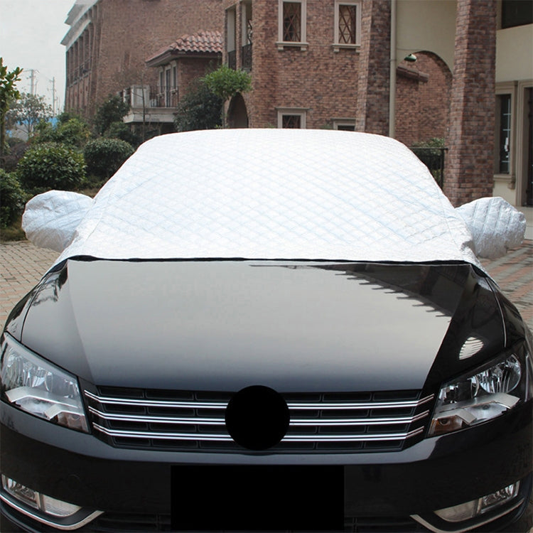 Car Half-cover Car Clothing Sunscreen Heat Insulation Sun Nisor, Plus Cotton Size: 4.5x1.8x1.7m - Window Foils & Solar Protection by buy2fix | Online Shopping UK | buy2fix