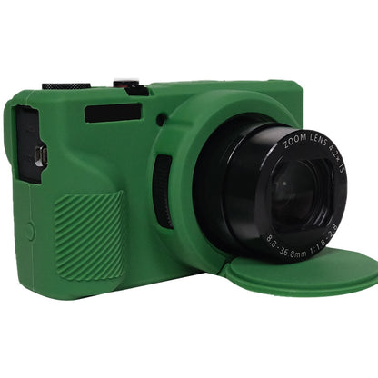 For Canon PowerShot G7 X Mark III / G7X3 Soft Silicone Protective Case with Lens Cover(Green) - Protective Case by buy2fix | Online Shopping UK | buy2fix