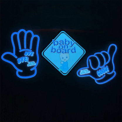 EL Luminous Car Stickers Cold Light Car Stickers Car Luminous Pattern Decoration(Mperformance) - Decorative Sticker by buy2fix | Online Shopping UK | buy2fix