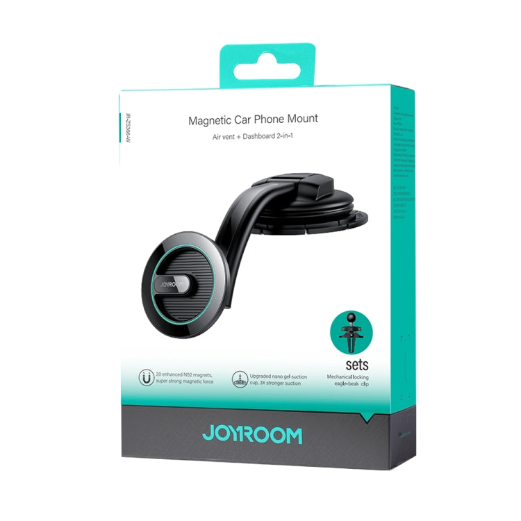 JOYROOM JR-ZS366-W 2 in 1 Dashboard Air Vent Magnetic Car Phone Mount Kit(Black) - Car Holders by JOYROOM | Online Shopping UK | buy2fix