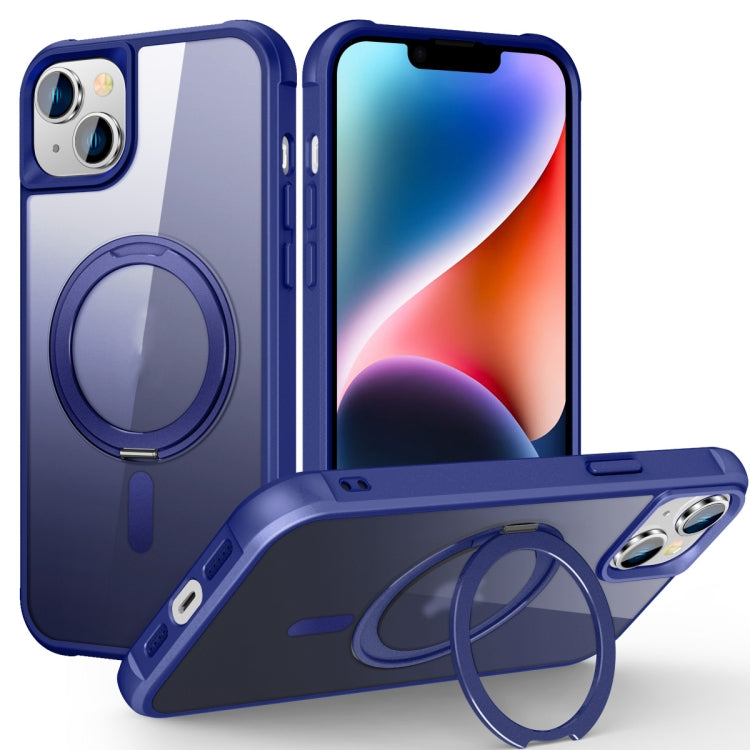 For iPhone 14 / 13 MagSafe Magnetic Rotating Holder Phone Case(Klein Blue) - iPhone 14 Cases by buy2fix | Online Shopping UK | buy2fix