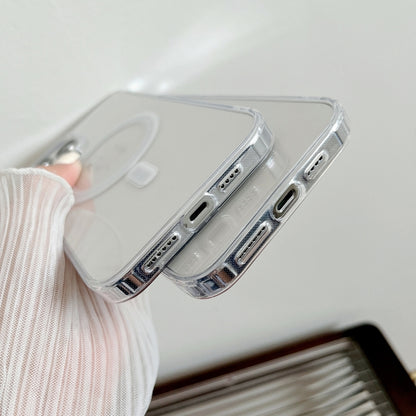 For iPhone 15 MagSafe Magnetic Clear Acrylic TPU Phone Case(Transparent) - iPhone 15 Cases by buy2fix | Online Shopping UK | buy2fix