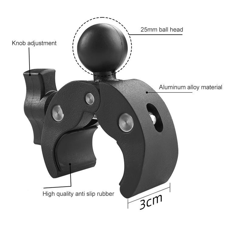 Motorcycle Dual-heads Crabs Clamps Handlebar Fixed Mount, Length:18cm - Mount & Holder by buy2fix | Online Shopping UK | buy2fix