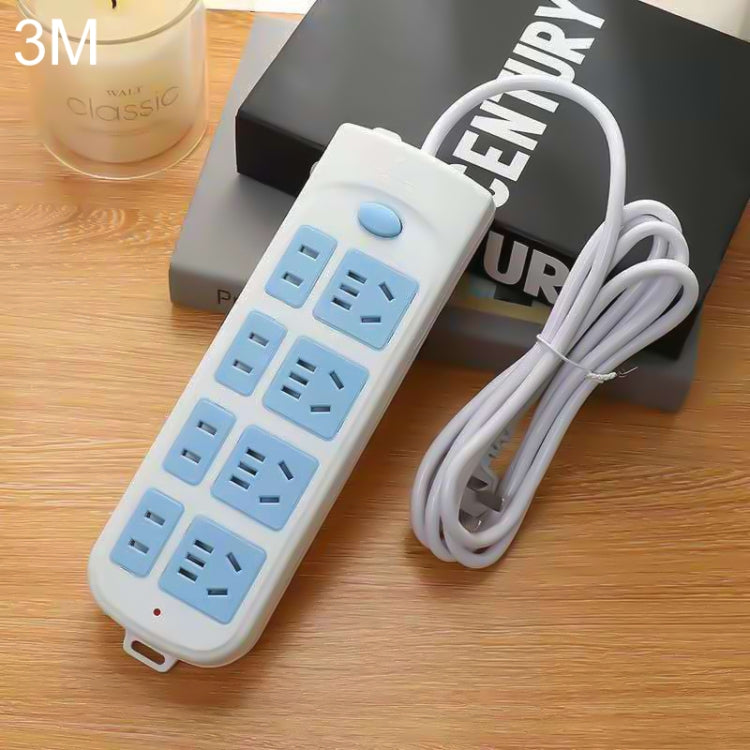 Anti-electric Shock Desk Power Strip Socket 8-position 3m, CN Plug - Extension Socket by buy2fix | Online Shopping UK | buy2fix