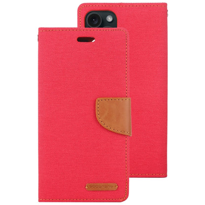 For iPhone 15 Pro Max GOOSPERY CANVAS DIARY Fabric Texture Flip Leather Phone Case(Red) - iPhone 15 Pro Max Cases by GOOSPERY | Online Shopping UK | buy2fix