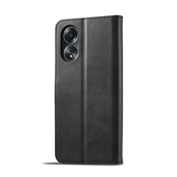 For OPPO A58 4G / A98 5G / F23 5G LC.IMEEKE Calf Texture Horizontal Flip Leather Case(Black) - OPPO Cases by LC.IMEEKE | Online Shopping UK | buy2fix