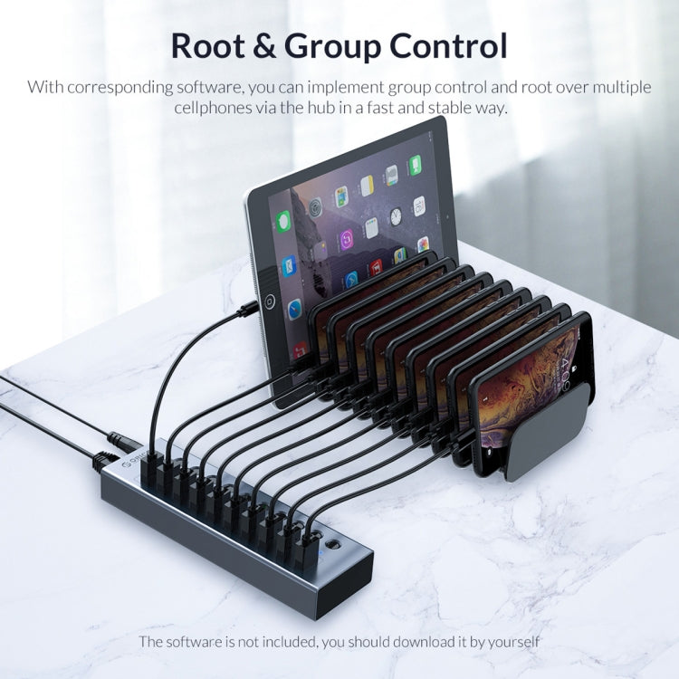 ORICO BT2U3-16AB-GY-BP 16 Ports USB 3.0 HUB with Individual Switches(AU Plug) - USB 3.0 HUB by ORICO | Online Shopping UK | buy2fix