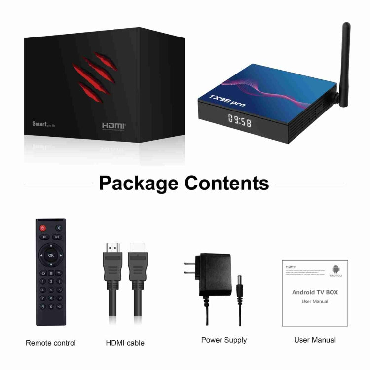 TX98 Pro 4K Ultra HD Android 12.0 Smart TV Box with Remote Control, 2GB+16GB, Allwinner H618 Quad-Core(AU Plug) - Others by buy2fix | Online Shopping UK | buy2fix
