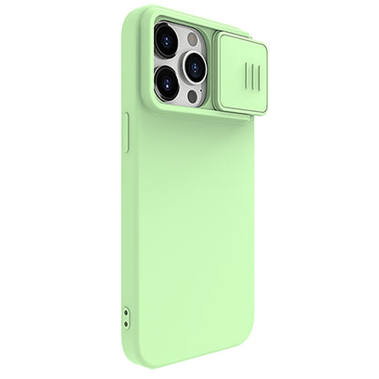 For iPhone 15 Pro Max NILLKIN CamShield Liquid Silicone Phone Case(Green) - iPhone 15 Pro Max Cases by NILLKIN | Online Shopping UK | buy2fix