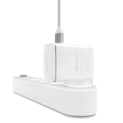 LDNIO A1301Q 2 in 1 18W QC3.0 USB Interface Travel Charger Mobile Phone Charger with Type-C / USB-C Data Cable, UK Plug - Mobile Accessories by LDNIO | Online Shopping UK | buy2fix