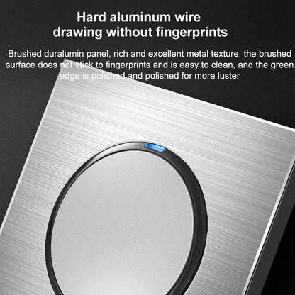 86mm Gray Aluminum Wire Drawing LED Switch Panel, Style:One Open Multiple Control - Switch by buy2fix | Online Shopping UK | buy2fix