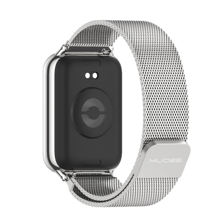 For Xiaomi Smart Band 9 Pro / 8 Pro Mijobs Milan Magnetic Stainless Steel Watch Band(Silver) - Watch Bands by MIJOBS | Online Shopping UK | buy2fix