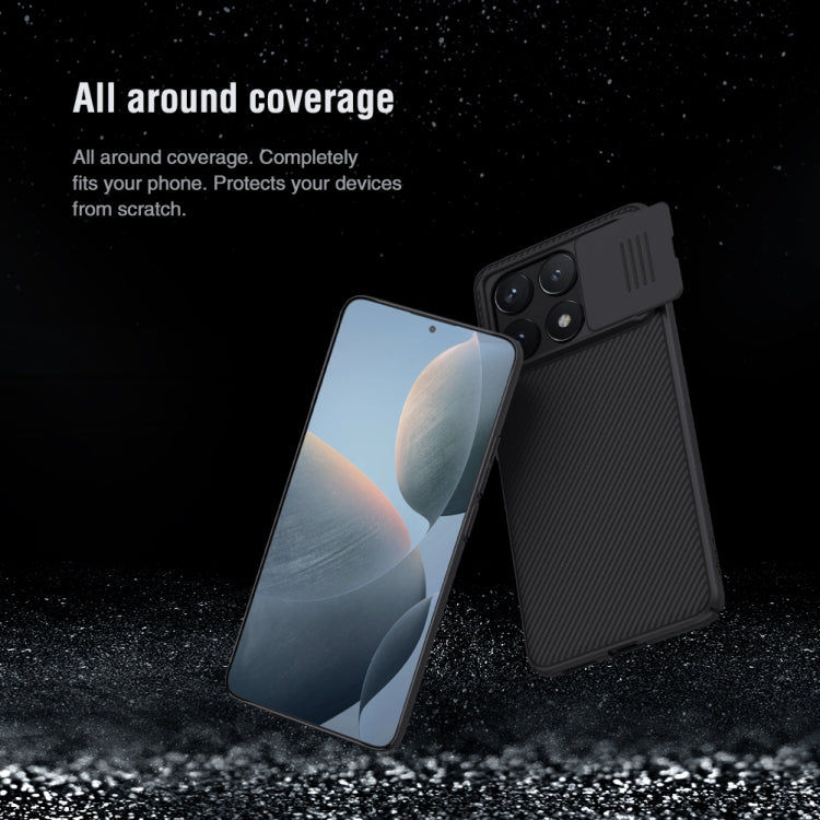 For Xiaomi Redmi K70E / Poco X6 Pro 5G NILLKIN Black Mirror Series Camshield PC Phone Case(Blue) - K70E Cases by NILLKIN | Online Shopping UK | buy2fix