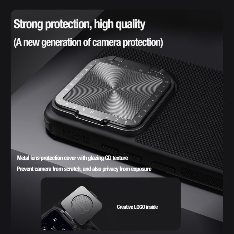 For Xiaomi 14 Pro NILLKIN Textured Prop Lens Protection Holder Nylon Phone Case(Black) - 14 Pro Cases by NILLKIN | Online Shopping UK | buy2fix