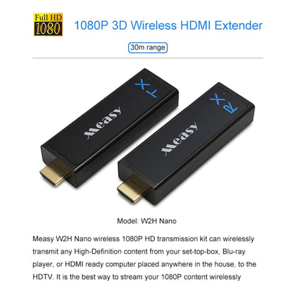 Measy W2H Nano 1080P HDMI 1.4 3D Wireless HDMI Audio Video Transmitter Receiver Extender, Transmission Distance: 30m, US Plug - Computer & Networking by Measy | Online Shopping UK | buy2fix