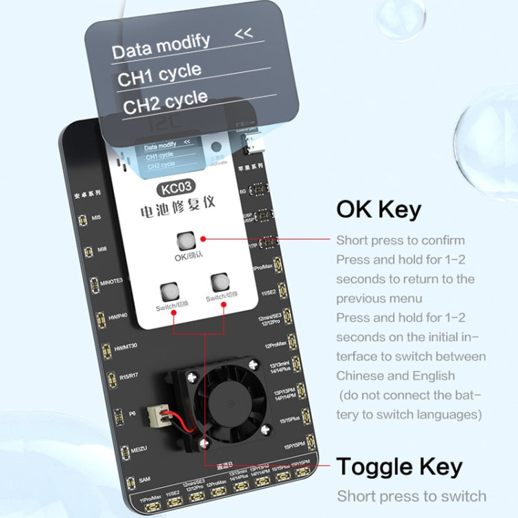 i2C KC03 Multi-function Battery Activation Detection Repair Device for iPhone 6-15 Pro Max / Android - Test Tools by buy2fix | Online Shopping UK | buy2fix