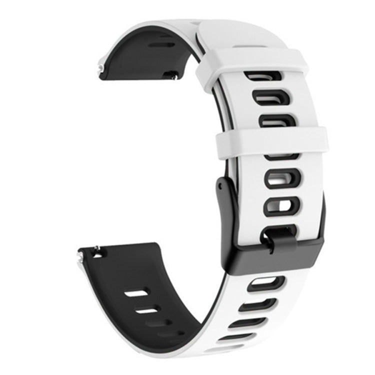 22mm For Huawei Watch GT2e 46mm Silicone Watch Band(White+Black) - Smart Wear by buy2fix | Online Shopping UK | buy2fix