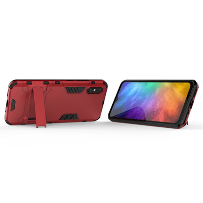 For Xiaomi Redmi 9A PC + TPU Shockproof Protective Case with Holder(Red) - Xiaomi Accessories by buy2fix | Online Shopping UK | buy2fix