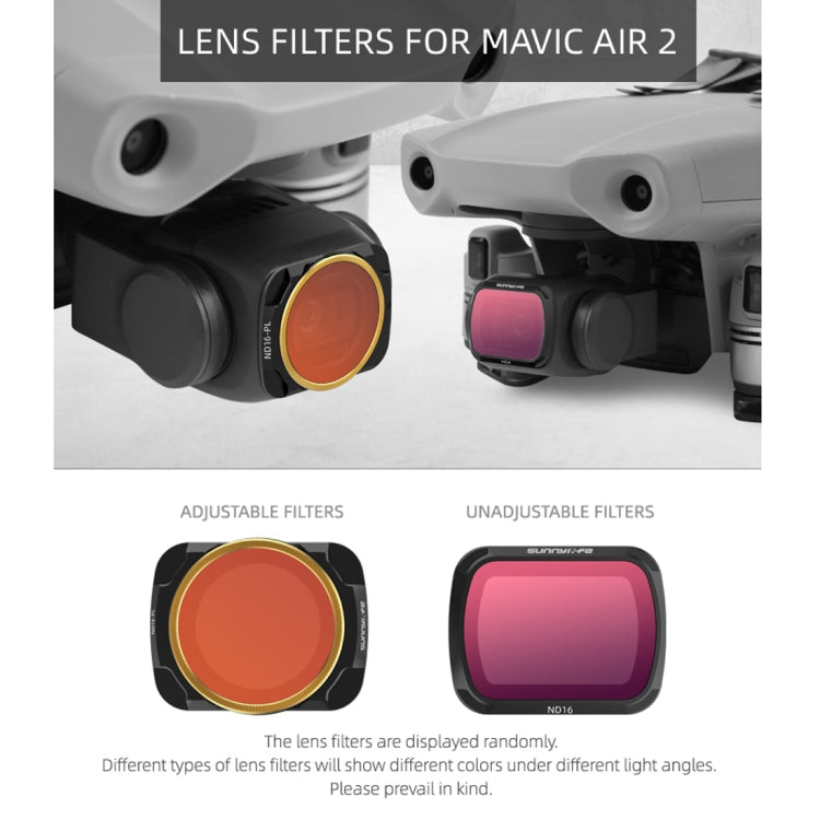 Sunnylife AIR2-FI9285 4 In 1 For DJI Mavic Air 2 ND4-PL+ND8-PL+ND16-PL+ND32-PL Coating Film Lens Filter - DJI & GoPro Accessories by Sunnylife | Online Shopping UK | buy2fix