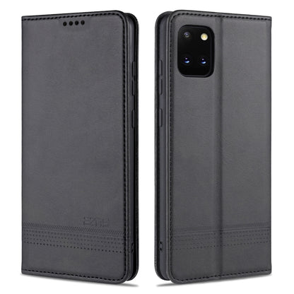 For Samsung Galaxy Note 10 Lite AZNS Magnetic Calf Texture Horizontal Flip Leather Case with Card Slots & Holder & Wallet(Black) - Samsung Accessories by AZNS | Online Shopping UK | buy2fix