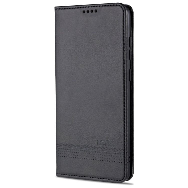 For Samsung Galaxy Note 10 Lite AZNS Magnetic Calf Texture Horizontal Flip Leather Case with Card Slots & Holder & Wallet(Black) - Samsung Accessories by AZNS | Online Shopping UK | buy2fix