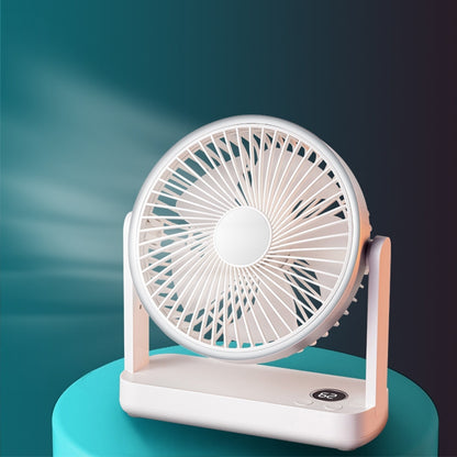 F701 Desktop Electric Fan with LED Display (White) - Consumer Electronics by buy2fix | Online Shopping UK | buy2fix