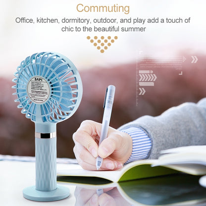 S8 Portable Mute Handheld Desktop Electric Fan, with 3 Speed Control (White) - Consumer Electronics by buy2fix | Online Shopping UK | buy2fix