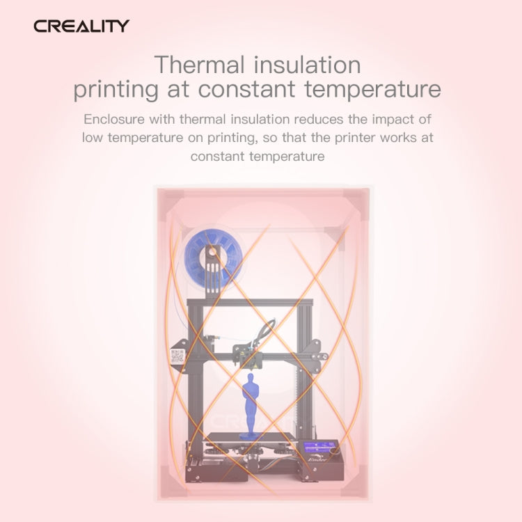 Creality 3D Printer Flame Retardant Aluminum Foil Cloth Protective Cover for Ender-3, Big Size: 70x75x90cm - Parts by Creality | Online Shopping UK | buy2fix