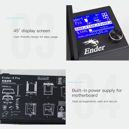 CREALITY Ender-5 Pro Silent Mainboard Double Y-axis DIY 3D Printer, Print Size : 22 x 22 x 30cm, UK Plug - 3D Printer by Creality | Online Shopping UK | buy2fix