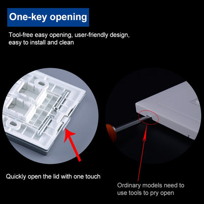 CAT.6 Shielded Pass-through Network Module, Dual Ports Panel + Shielded Pass-through + TV Socket (White) - Lan Cable and Tools by buy2fix | Online Shopping UK | buy2fix