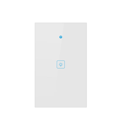 WS-US-01 EWeLink APP & Touch Control 2A 1 Gang Tempered Glass Panel Smart Wall Switch, AC 90V-250V, US Plug - Consumer Electronics by buy2fix | Online Shopping UK | buy2fix