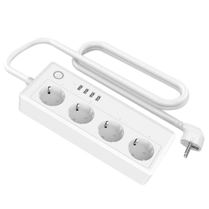 4 x USB Ports + 4 x EU Plug Jack 16A Max Output WiFi Remote Control Smart Power Socket Works with Alexa & Google Home & IFTTT, AC 230V, EU Plug - Consumer Electronics by buy2fix | Online Shopping UK | buy2fix