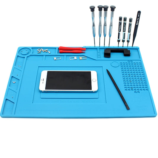 JIAFA S-150 Maintenance Platform Heat-resistant Repair Insulation Pad Silicone Mats with Screws Position(Blue) - Working Mat by JIAFA | Online Shopping UK | buy2fix