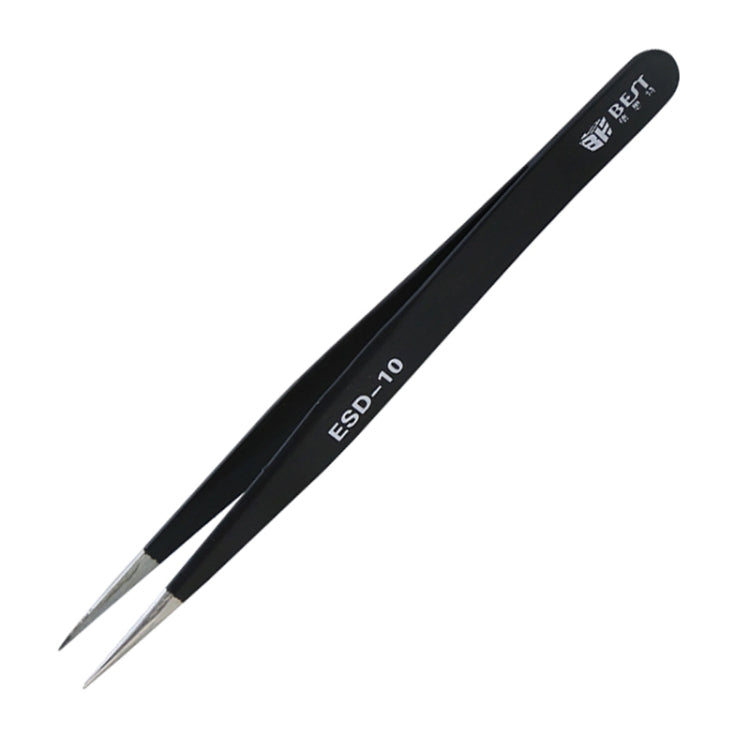 BEST BST-10 Precision Anti-static ESD Stainless Steel Tweezers - Tweezers by BEST | Online Shopping UK | buy2fix