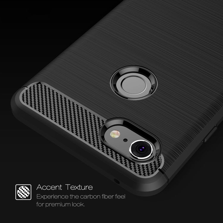 Brushed Texture Carbon Fiber Shockproof TPU Case for Google Pixel 3 XL(Black) - Mobile Accessories by buy2fix | Online Shopping UK | buy2fix