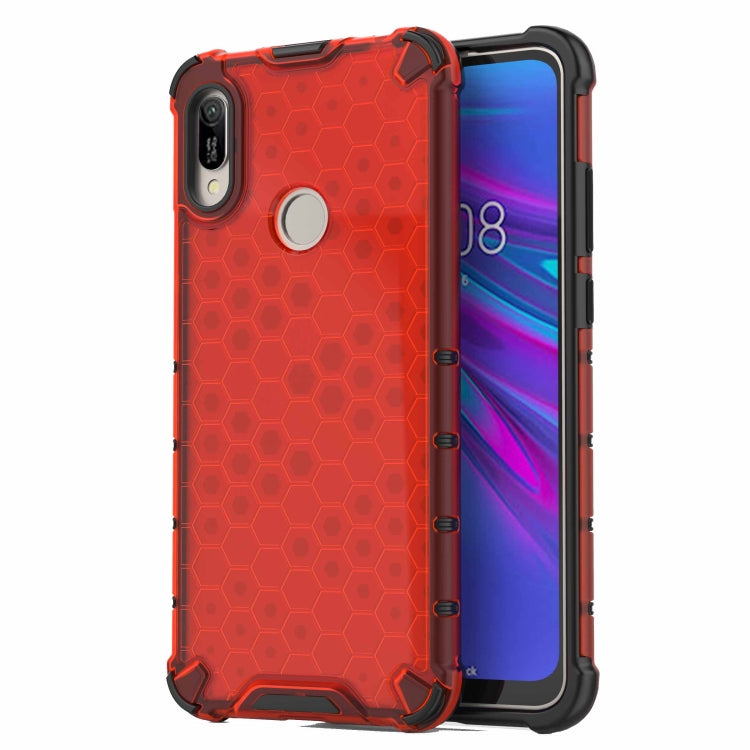 Honeycomb Shockproof PC + TPU Case for Huawei Y6(2019)(Red) - Mobile Accessories by buy2fix | Online Shopping UK | buy2fix