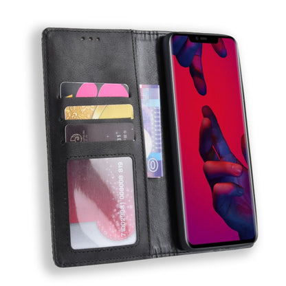 Magnetic Buckle Retro Texture Horizontal Flip Leather Case for Huawei Mate 20 Pro, with Holder & Card Slots & Wallet (Black) - Mobile Accessories by buy2fix | Online Shopping UK | buy2fix