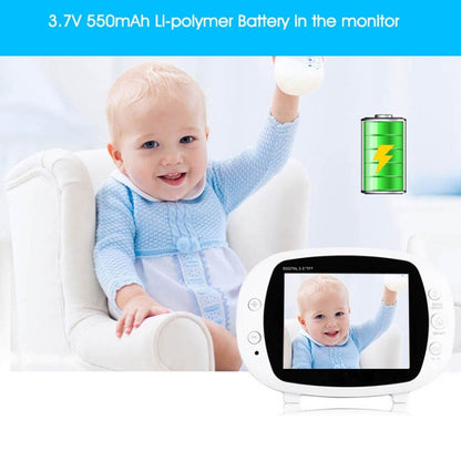 BM-850 3.5 inch LCD 2.4GHz Wireless Surveillance Camera Baby Monitor with 8-IR LED Night Vision, Two Way Voice Talk(White) - Security by buy2fix | Online Shopping UK | buy2fix