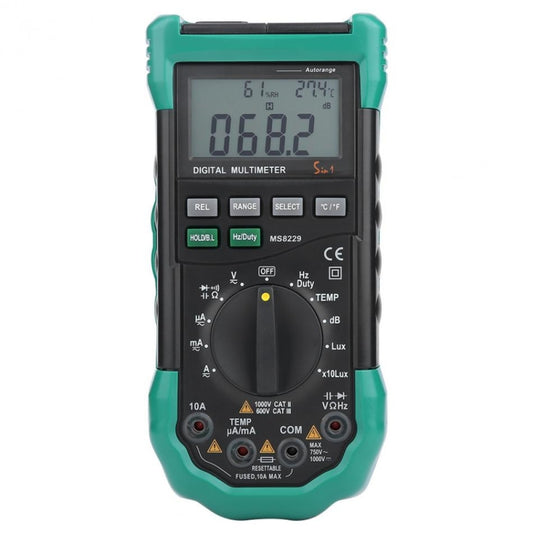 BSIDE MS8229 Digital Multimeter LUX Noise Meter Temperature Humidity Tester - Digital Multimeter by BSIDE | Online Shopping UK | buy2fix