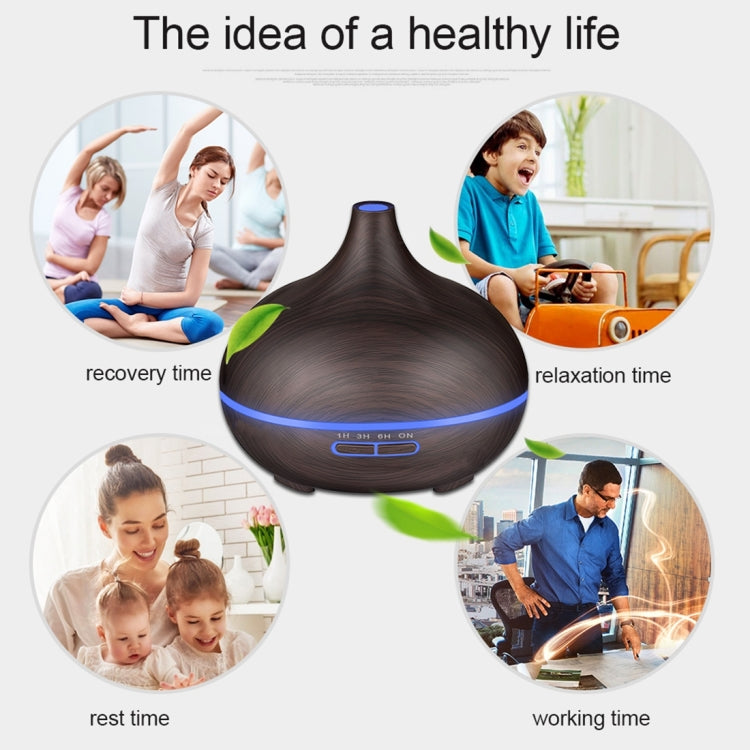 W350 14W 300ML Wood Grain Aromatherapy Air Purifier Humidifier with LED Light for Office / Home Room(Coffee) - Home & Garden by buy2fix | Online Shopping UK | buy2fix