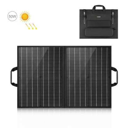 HAWEEL 50W Foldable Solar Panel Charger Travel Folding Bag(Black) - Consumer Electronics by HAWEEL | Online Shopping UK | buy2fix