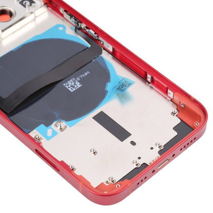 For iPhone 13 Battery Back Cover with Side Keys & Card Tray & Power + Volume Flex Cable & Wireless Charging Module(Red) - Repair & Spare Parts by buy2fix | Online Shopping UK | buy2fix