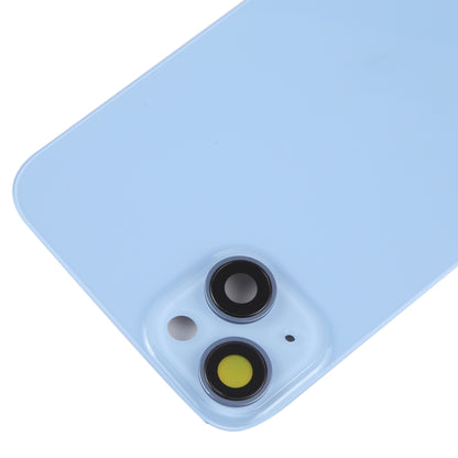 Glass Battery Back Cover with Holder for iPhone 14 Plus(Blue) -  by buy2fix | Online Shopping UK | buy2fix